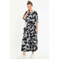 Jolie Moi Bianca Floral Print Black Jumpsuit -Jolie Moi Shop unnamed file 2179
