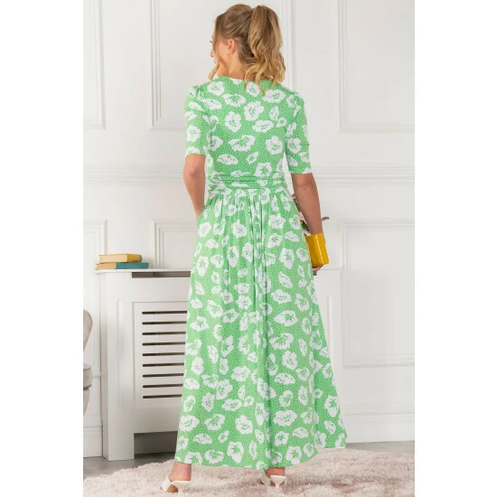Jolie Moi Green Freya Floral Print Maxi Dress 4 Jolie Moi Green Freya Floral Print Maxi Dress - Image 2