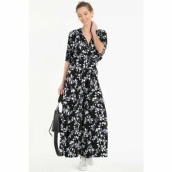 Jolie Moi Bianca Floral Print Black Jumpsuit -Jolie Moi Shop unnamed file 2180