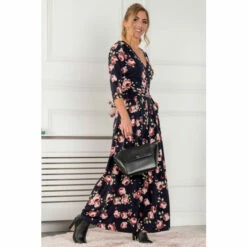 Jolie Moi Blue Giselle Wrap Front Jumpsuit -Jolie Moi Shop unnamed file 2193