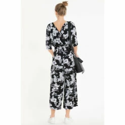 Jolie Moi Cleo Floral Print Black Jumpsuit -Jolie Moi Shop unnamed file 2205