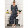 Jolie Moi Blue Melissa Print Shirt Jumpsuit -Jolie Moi Shop unnamed file 2210