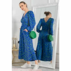 Jolie Moi Blue Devora Long Sleeve Jumpsuit -Jolie Moi Shop unnamed file 2225