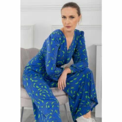 Jolie Moi Blue Devora Long Sleeve Jumpsuit -Jolie Moi Shop unnamed file 2226