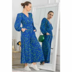 Jolie Moi Blue Devora Long Sleeve Jumpsuit -Jolie Moi Shop unnamed file 2227