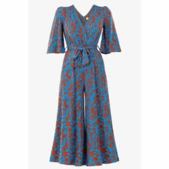 Jolie Moi Blue Cara Floral Print Wrap Jumpsuit -Jolie Moi Shop unnamed file 2253