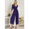Jolie Moi Blue Saphira Jersey Jumpsuit