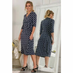 Jolie Moi Blue Sylvie Wrap Collar Dress 6 Jolie Moi Blue Sylvie Wrap Collar Dress -Jolie Moi Shop unnamed file 228