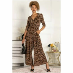 Jolie Moi Saphira Jersey Brown Jumpsuit -Jolie Moi Shop unnamed file 2290