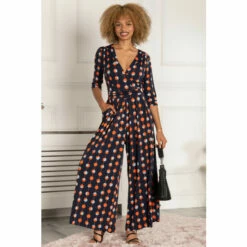 Jolie Moi Blue Wrap Front Jersey Jumpsuit -Jolie Moi Shop unnamed file 2300