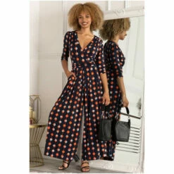 Jolie Moi Blue Wrap Front Jersey Jumpsuit -Jolie Moi Shop unnamed file 2302