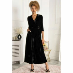 Jolie Moi D Ring Side Tie Velvet Black Jumpsuit 4 Jolie Moi D Ring Side Tie Velvet Black Jumpsuit -Jolie Moi Shop unnamed file 2305