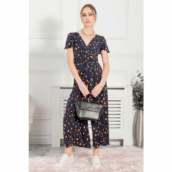 Jolie Moi Animal Leopard Devorah Culotte Jumpsuit