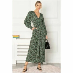 Jolie Moi Green Giselda Animal Print Jumpsuit -Jolie Moi Shop unnamed file 2340