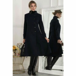 Jolie Moi Blue Coraline Asymmetric Button Coat -Jolie Moi Shop unnamed file 2343