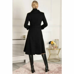 Jolie Moi Retro Collar Fit & Flare Black Coat -Jolie Moi Shop unnamed file 2350