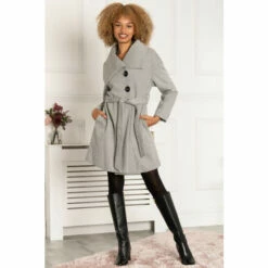 Jolie Moi Grey Collared Wrap Front Coat -Jolie Moi Shop unnamed file 2368