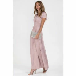 Jolie Moi Pink Cap Sleeve Jersey Maxi Dress -Jolie Moi Shop unnamed file 239