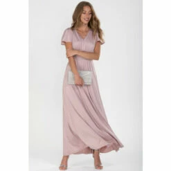 Jolie Moi Pink Cap Sleeve Jersey Maxi Dress -Jolie Moi Shop unnamed file 240