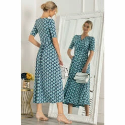 Jolie Moi Green Molly Jersey Midi Dress -Jolie Moi Shop unnamed file 3