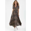 Jolie Moi V-Neck Hanky Maxi Brown Dress -Jolie Moi Shop unnamed file 31