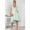 Jolie Moi Green Eliza Frill Hem Dress