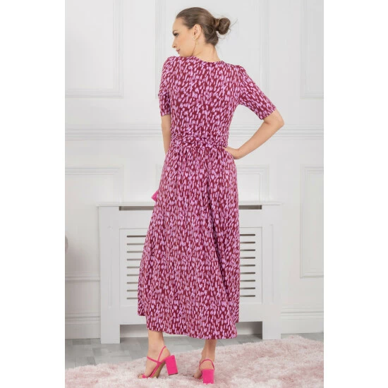 Jolie Moi Red Molly Jersey Maxi Dress 4 Jolie Moi Red Molly Jersey Maxi Dress - Image 2