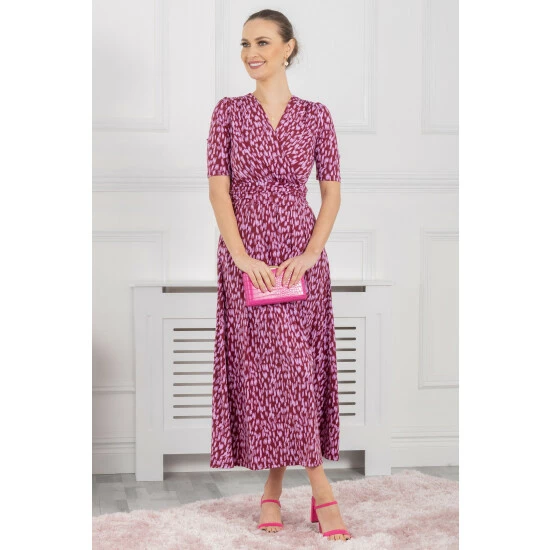 Jolie Moi Red Molly Jersey Maxi Dress 5 Jolie Moi Red Molly Jersey Maxi Dress - Image 3