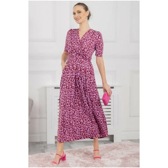 Jolie Moi Red Molly Jersey Maxi Dress 9 Jolie Moi Red Molly Jersey Maxi Dress - Image 7