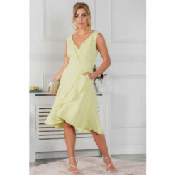 Jolie Moi Eliza Yellow Frill Hem Dress 4 Jolie Moi Eliza Yellow Frill Hem Dress -Jolie Moi Shop unnamed file 422