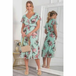 Jolie Moi Bethany Green Mesh Midi Dress -Jolie Moi Shop unnamed file 434