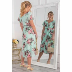 Jolie Moi Bethany Green Mesh Midi Dress -Jolie Moi Shop unnamed file 435