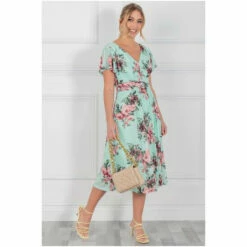Jolie Moi Bethany Green Mesh Midi Dress -Jolie Moi Shop unnamed file 437