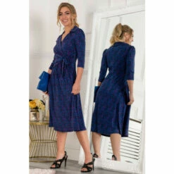 Jolie Moi Blue Sylvie Wrap Collar Dress 5 Jolie Moi Blue Sylvie Wrap Collar Dress -Jolie Moi Shop unnamed file 441