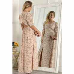 Jolie Moi Pink Puffy Sleeved Maxi Dress -Jolie Moi Shop unnamed file 460