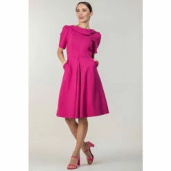 Jolie Moi Pink Sophia Button Collar Dress -Jolie Moi Shop unnamed file 464