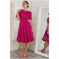 Jolie Moi Pink Sophia Button Collar Dress -Jolie Moi Shop unnamed file 468