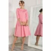 Jolie Moi Pink Kyndall 3/4th Sleeve Midi Dress -Jolie Moi Shop unnamed file 469