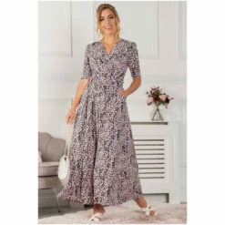 Jolie Moi Pink Kendall Wrap Front Maxi Dress -Jolie Moi Shop unnamed file 493