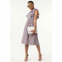 Jolie Moi Pink Maahi Frilly Midi Dress