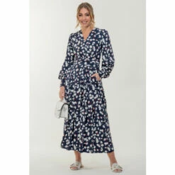 Jolie Moi Nancy Blue Long Sleeve Maxi Dress -Jolie Moi Shop unnamed file 503