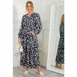 Jolie Moi Nancy Blue Long Sleeve Maxi Dress -Jolie Moi Shop unnamed file 504