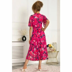 Jolie Moi Pink Tina Turtle Neck Mesh Maxi Dress -Jolie Moi Shop unnamed file 569