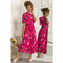 Jolie Moi Pink Tina Turtle Neck Mesh Maxi Dress -Jolie Moi Shop unnamed file 571