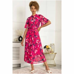 Jolie Moi Pink Tina Turtle Neck Mesh Maxi Dress -Jolie Moi Shop unnamed file 573