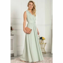 Jolie Moi Green Bridesmaid Multiway Maxi Dress