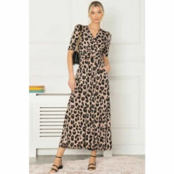 Jolie Moi Beatrice Brown Jersey Maxi Dress -Jolie Moi Shop unnamed file 60