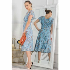 Jolie Moi Blue Colette Fit And Flare Mesh Dress -Jolie Moi Shop unnamed file 605