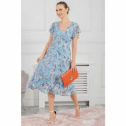 Jolie Moi Blue Colette Fit And Flare Mesh Dress -Jolie Moi Shop unnamed file 606