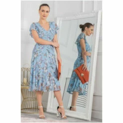 Jolie Moi Blue Colette Fit And Flare Mesh Dress -Jolie Moi Shop unnamed file 608